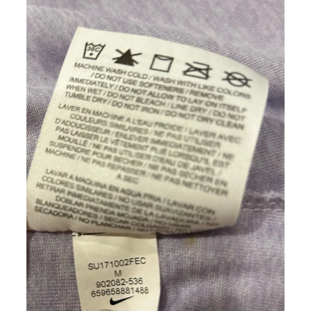 Nike Dri Fit Lavendar Short Sleeve Tee, Size M